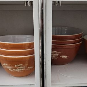 Vintage Pyrex Harvest Wheat Bowls